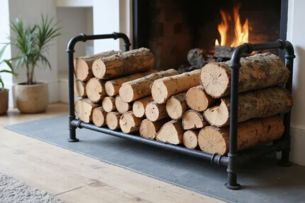 🏡 Dom i Vrt projekt: DIY moderni držač za drva od čeličnih cijevi (industrijski stil)