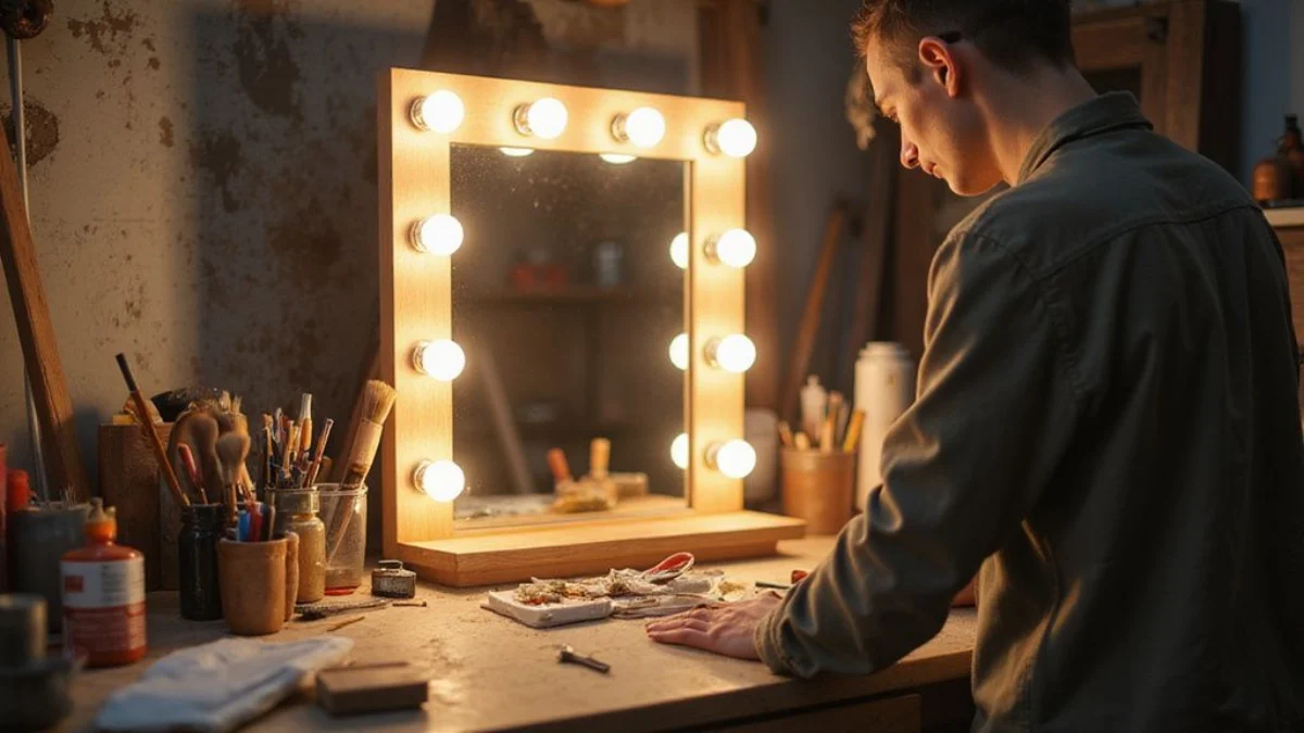 🛠️ Priprema za rad: Što vam je sve potrebno za DIY stolić za šminkanje (vanity) s ugrađenom Hollywood rasvjetom