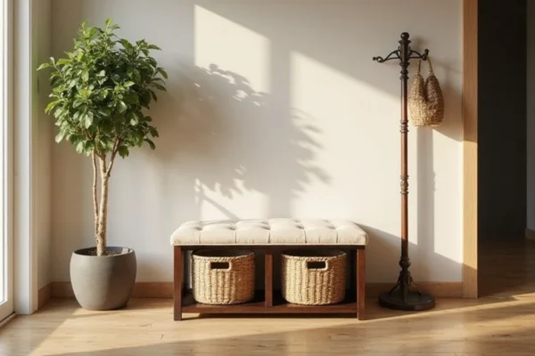 🏡 Dom i Vrt projekt: DIY tapecirana klupica za predsoblje od starog niskog TV stolića