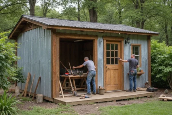 🏡 Dom i Vrt projekt: Izgradnja kućice za alat od pocinčanog lima i recikliranog drveta