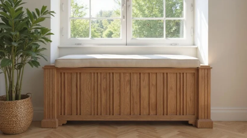 🏡 Dom i Vrt projekt: Izrada drvene maske za radijator s dodatnim prostorom za sjedenje