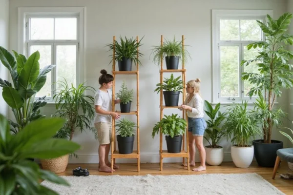 🏡 Dom i Vrt projekt: Izrada vertikalnog stalka za sobne biljke od punog drveta