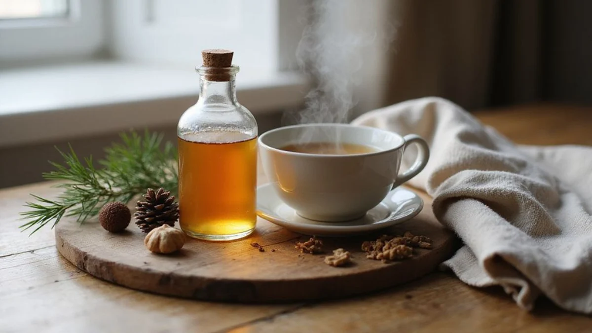 🌿 Prirodni sastojci i doziranje: sirup od borovih iglica