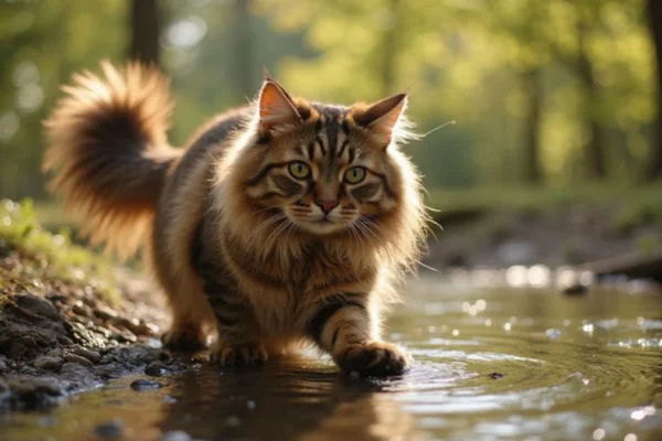 🐾 Kućni ljubimci: Maine Coon mačka: Nježni div među mačkama koji obožava vodu i kupanje