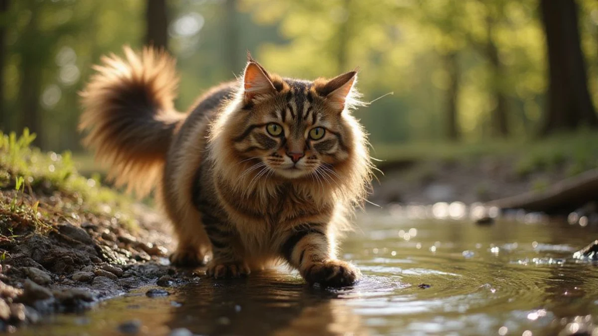 🐾 Kućni ljubimci: Maine Coon mačka: Nježni div među mačkama koji obožava vodu i kupanje