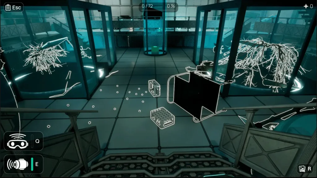 Robot obnavlja uništenu prostoriju vraćajući namještaj i predmete unatrag kroz vrijeme u igri Unmess Co Rewind the Wreck
